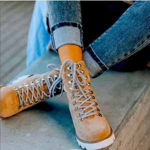 VICI ARLENE FAUX SUEDE LACE UP BOOT